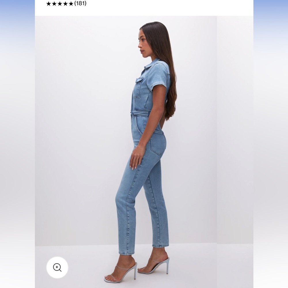 NWT Good American Small Denim Dress For Sucess Jumpsuit